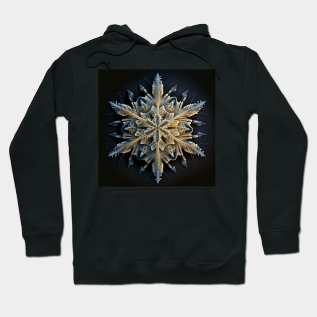 Winter Snowflake Ornament Hoodie by AICreateWorlds